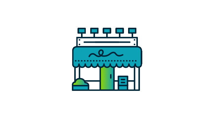 An Old Missouri Bank animation of a small business storefront